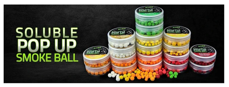 Stég Soluble Pop up Smoke Ball 25g_12mm_Česnek-Mandle