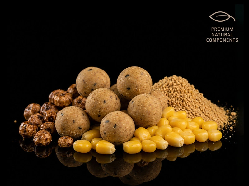 Delphin Boilies Breax NutCake - Tygří ořech-Scopex-Sladká kukuřice 300 g 24 mm