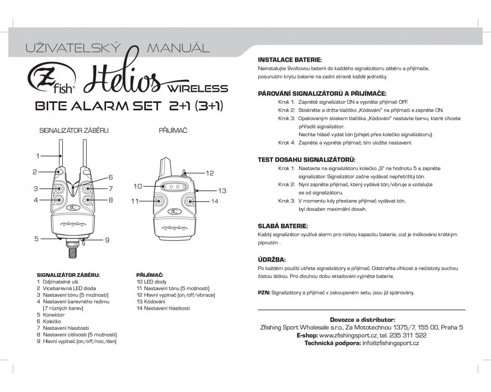 Zfish Sada Hlásičů Helios 3+1