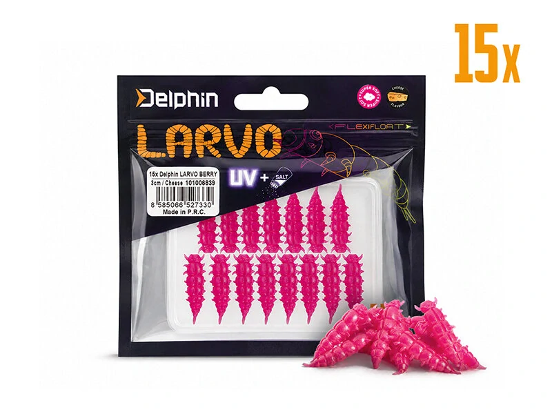 Delphin Umělá nástraha Larvo Cheese Maggot 3 cm 0,5 g - 15 ks