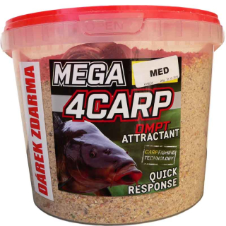 Krmítková směs 4CARP Med_kyblík_2kg+dip