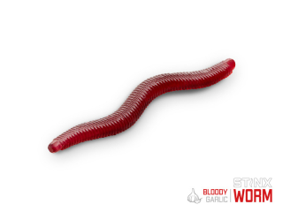 Umělá nástraha Delphin B! Stinx Worm Garlic_4cm_50ks_Bloody