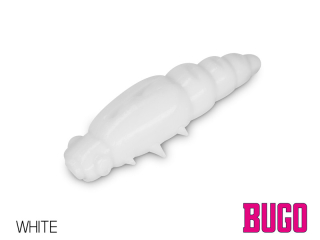 Umělá larva Delphin Bugo Cheese 4cm_White_15ks