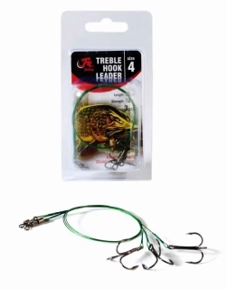 Lanko s trojhákem FilFishing Treble Hook Leader vel.2_30cm_15kg_3ks