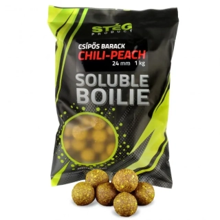 Stég Soluble boilie Chilli/Broskev 1 kg 24 mm