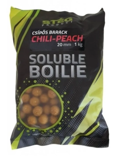 Stég Soluble boilie Chilli/Broskev 1 kg 20 mm