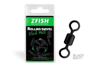 Zfish Obratlík Rolling Swivel Black Matt vel.8_28kg_10ks