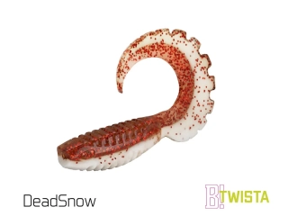 Umělá nástraha Delphin Twista UVs 10cm_DeadSnow_5ks