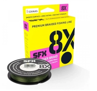 Pletená šňůra Sufix SFX 8X 135 m_0,104mm_5kg_tmavě zelená