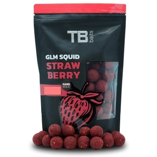 TB Baits Hard Boilie GLM Squid Strawberry 250 g 24 mm