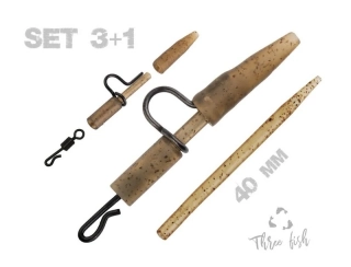 Zfish Závěska Heavy Duty Clip Complete Set 40 mm – 5 ks