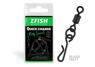 Zfish Obratlík Quick Change Ring Swivel Matt vel. 8 - 10 ks
