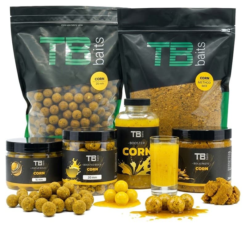 TB Baits Corn je moderní řada nástrah a návnad určená pro aktivní kaprařinu.