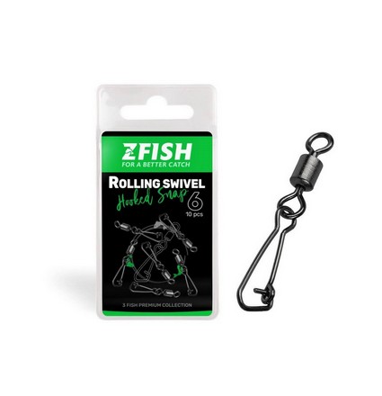 Zfish Obratlík s karabinou Rolling Swivel & Hooked Snap