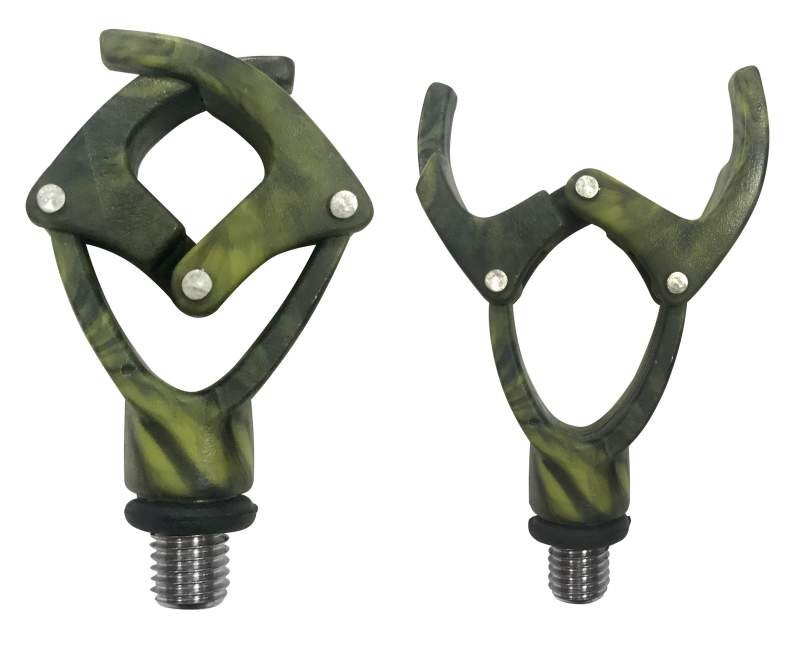 Rohatinka Zfish Butt Grip Quick Lock. Revoluční systém rychloupínací rohatinky Butt Grip Quick Lock spočívá v tom, že váš prut bude pevně sevřen v naší rohatince a nemusíte se nikdy obávat toho, že vám záběr vytrhne prut ze stojanu nebo vidličky. Pouhým uchopením a zvednutím prutu se čelisti naší rohatinky rozevřou a snadno a jednoduše uvolní váš prut. Rohatinka je vyrobena z vysoce kvalitních a pevných materiálů, které byly dlouhodobě testovány a nehrozí nebezpečí poškození prutu nebo selhání systému. Barva: zelený maskáč Balení: 1ks